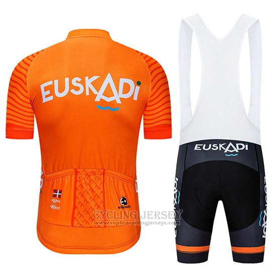 2019 Cycling Jersey Euskadi Orange Short Sleeve and Bib Short